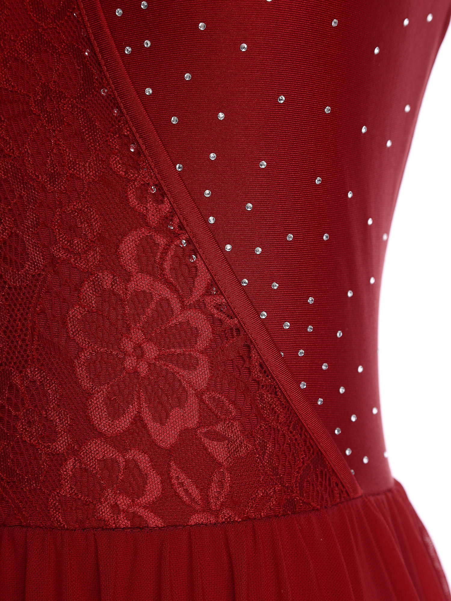 Women Lyrical Dance Dress Flor - Rhinestone Banding Trim reseña y precio