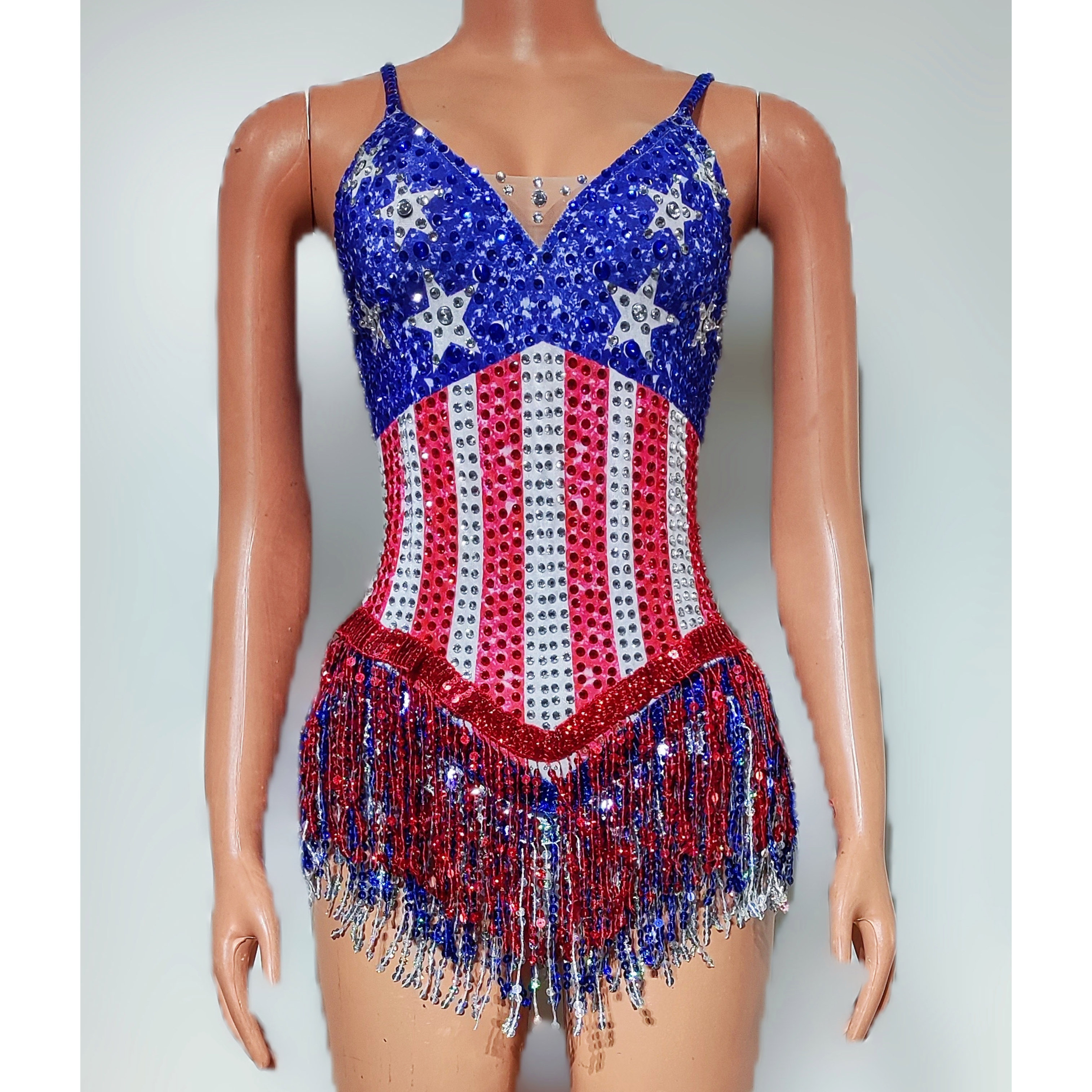 Dance Singer Costume Bar Night - Rhinestone Banding Trim reseña y precio