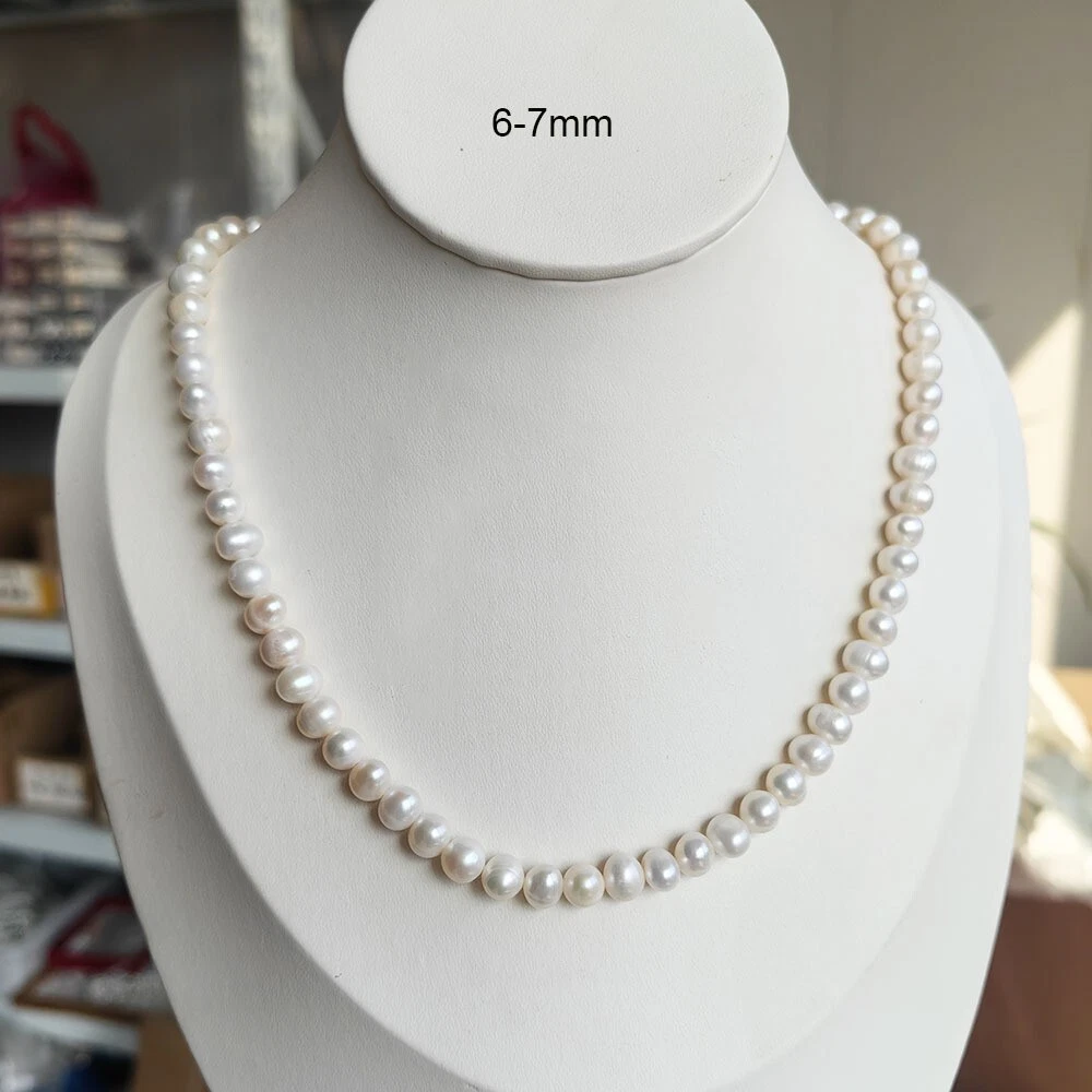 Natural Pearl Necklace Akoya A - Pearl Trim Chain reseña y precio
