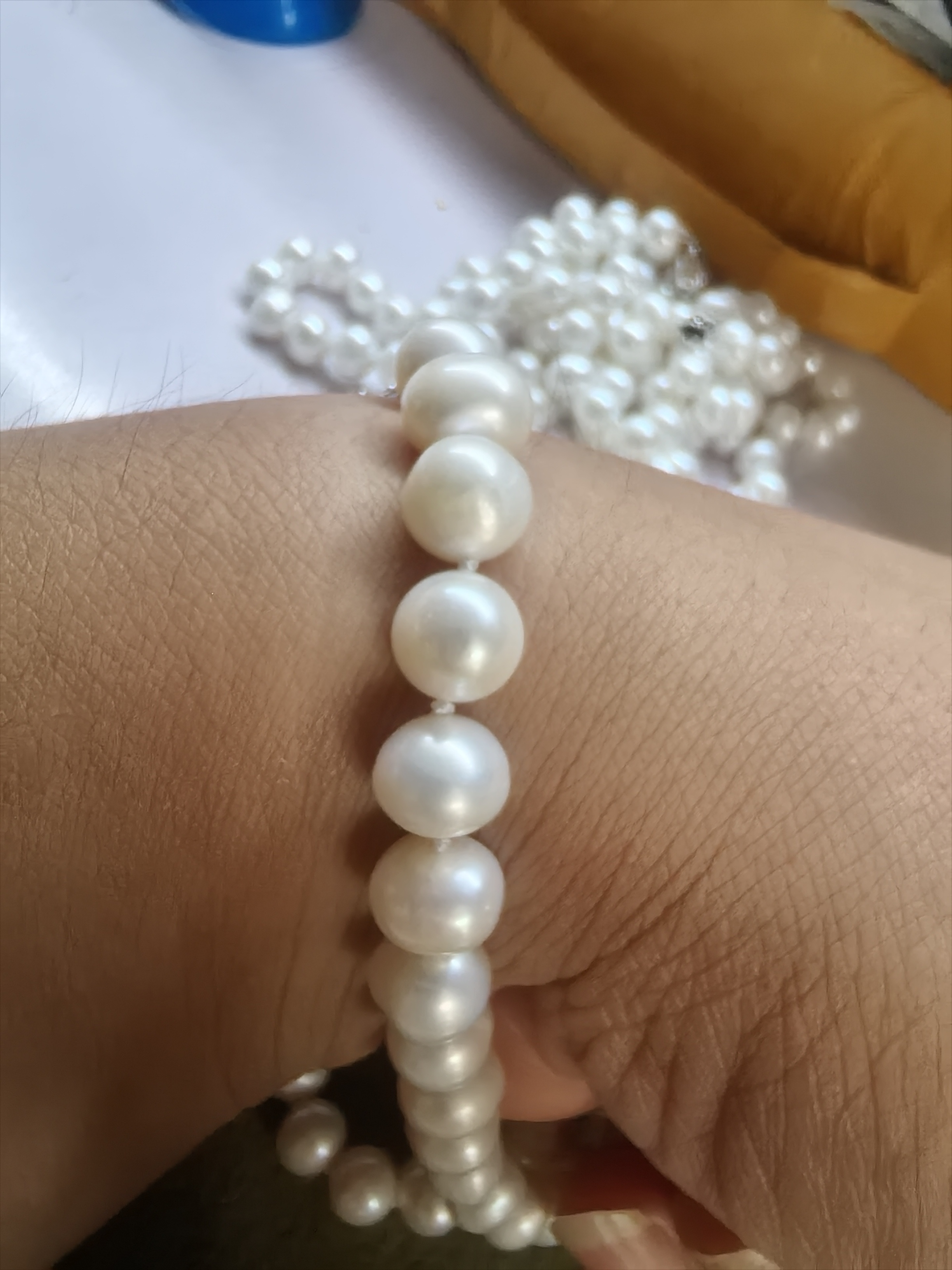 Natural Pearl Necklace Akoya A - Pearl Trim Chain reseña y precio