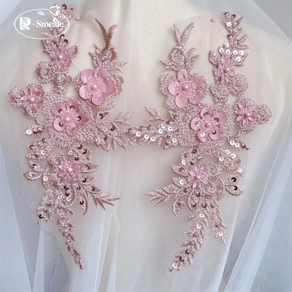 2PCS/1Pair New 12 Colors Sequi - Applique Patch Flower reseña y precio