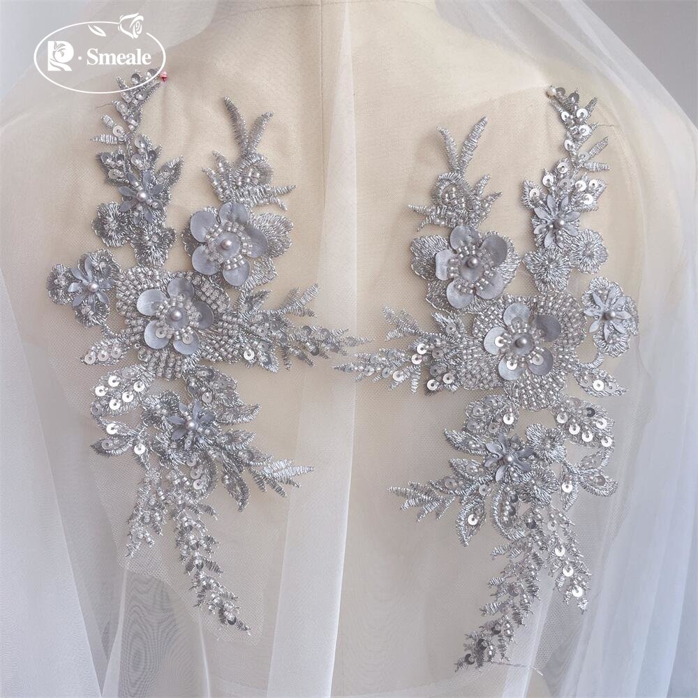 2PCS/1Pair New 12 Colors Sequi - Applique Patch Flower reseña y precio