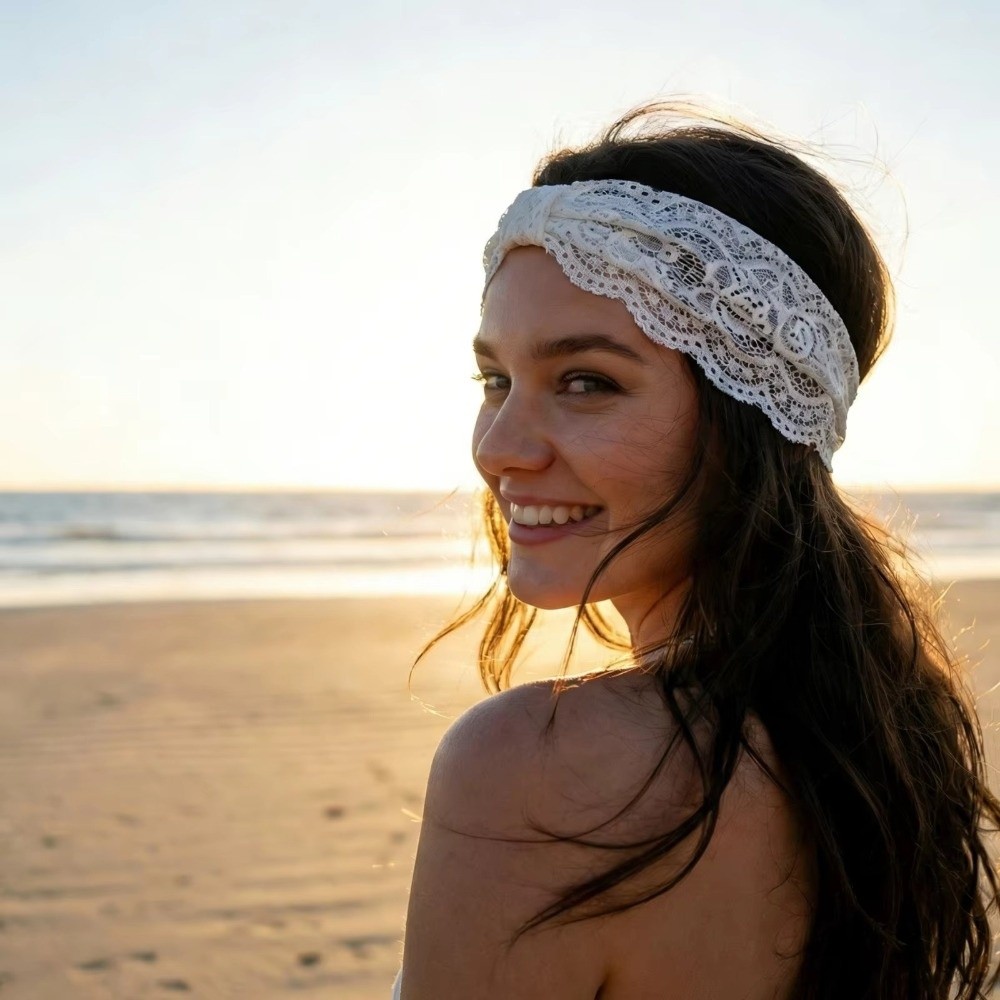 Sport Soft Solid Color Headban - Elastic Lace Trim reseña y precio