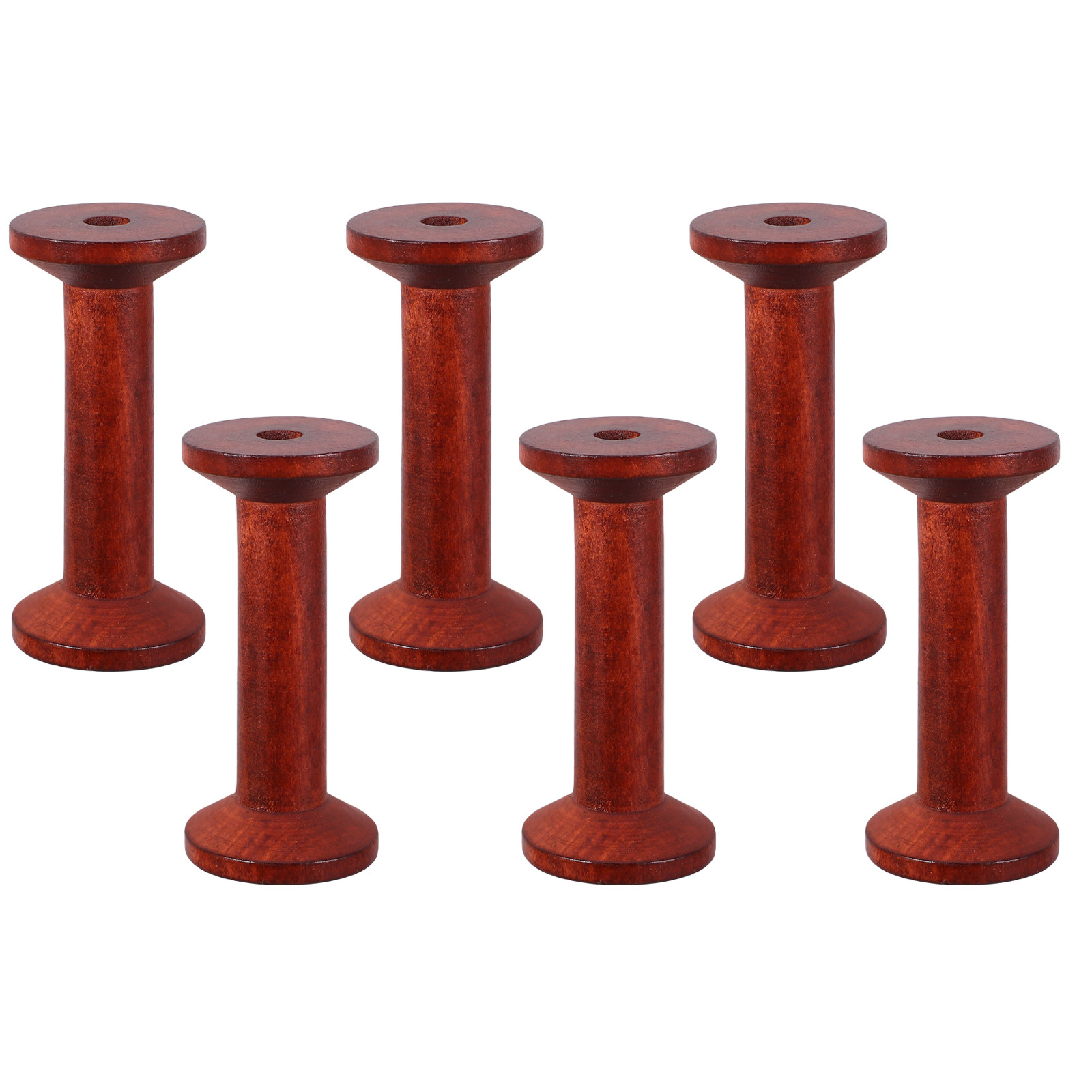 6Pcs Wooden Empty Spools for C - Embroidery Craft reseña y precio