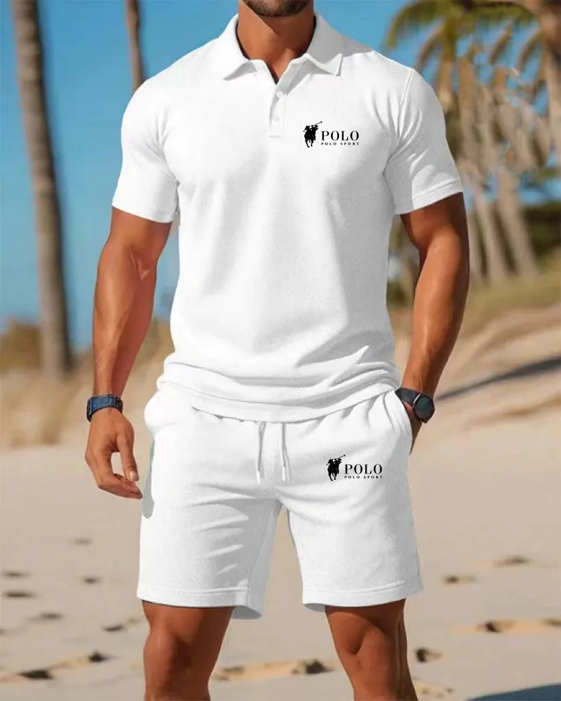 Men's Polo Shirt Set Summer Qu - Embellish Knit reseña y precio