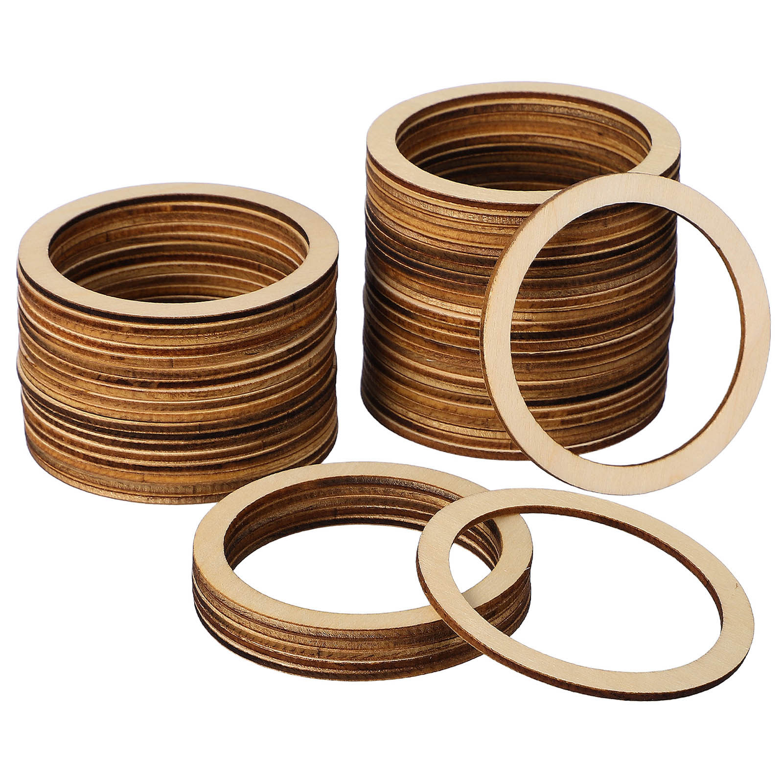 50Pcs Round Wooden Circle Embe - Christmas Craft Embellishment reseña y precio