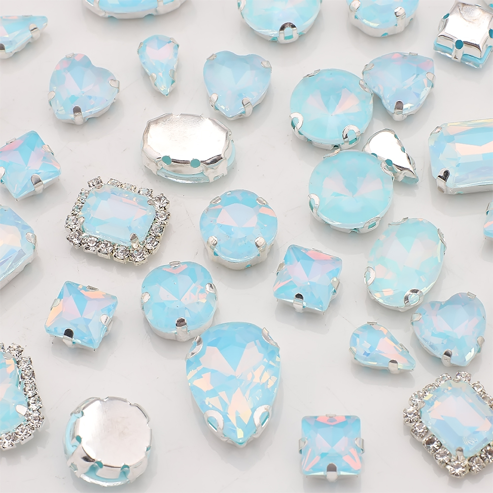 40pcs/bag Mix Shape Opal Glass - Sew On Rhinestone reseña y precio