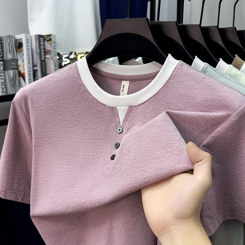 Mens Short Sleeve Henley Neck  - Embellish Knit reseña y precio