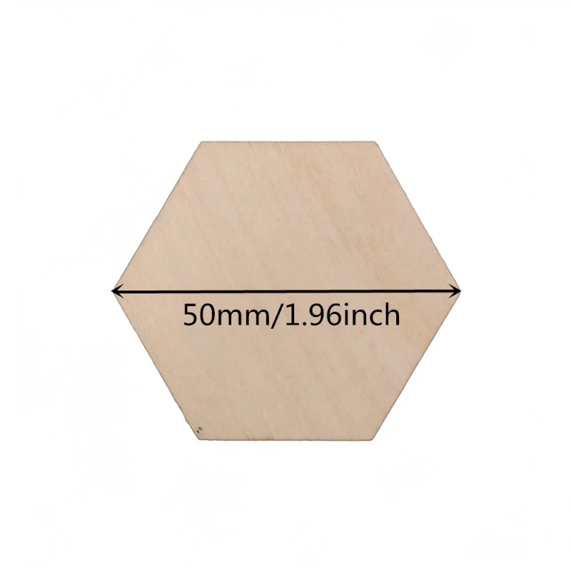 10-120mm Wooden Hexagon Blank  - Craft Embellishments reseña y precio