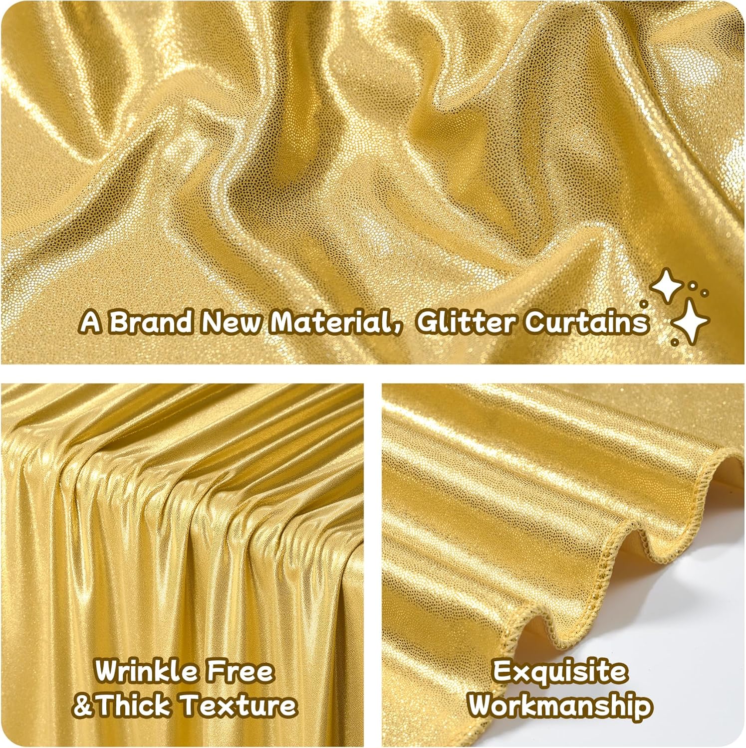 2.3x7FT Wrinkle Free Glitter 1 - Sequin Fabric Panel reseña y precio
