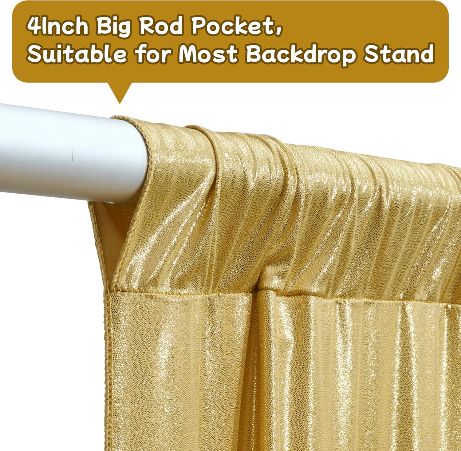 2.3x7FT Wrinkle Free Glitter 1 - Sequin Fabric Panel reseña y precio