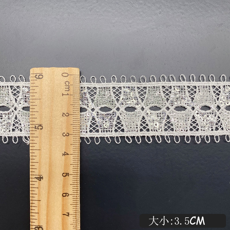 Hollow Wearable Sequins Ribbon - Lace Ribbon Trim reseña y precio