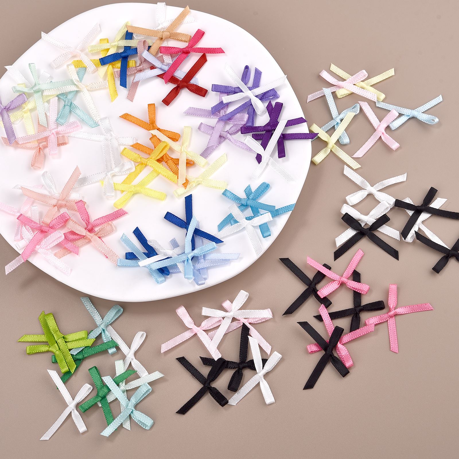 100Pcs 3mm Ribbons Mini Satin  - Christmas Craft Embellishment reseña y precio