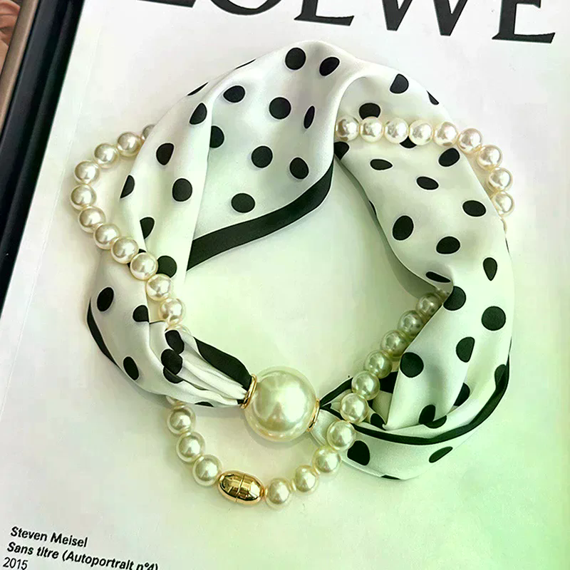 Magnetic Narrow Elegant Satins - Pearl Trim Chain reseña y precio