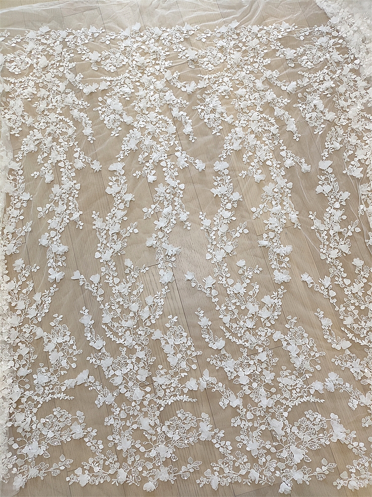 Ivory 3D Floral Hand Beaded La - Craft Embellishments reseña y precio
