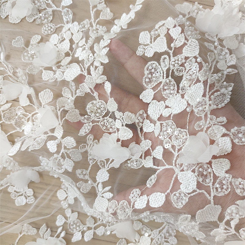 Ivory 3D Floral Hand Beaded La - Craft Embellishments reseña y precio