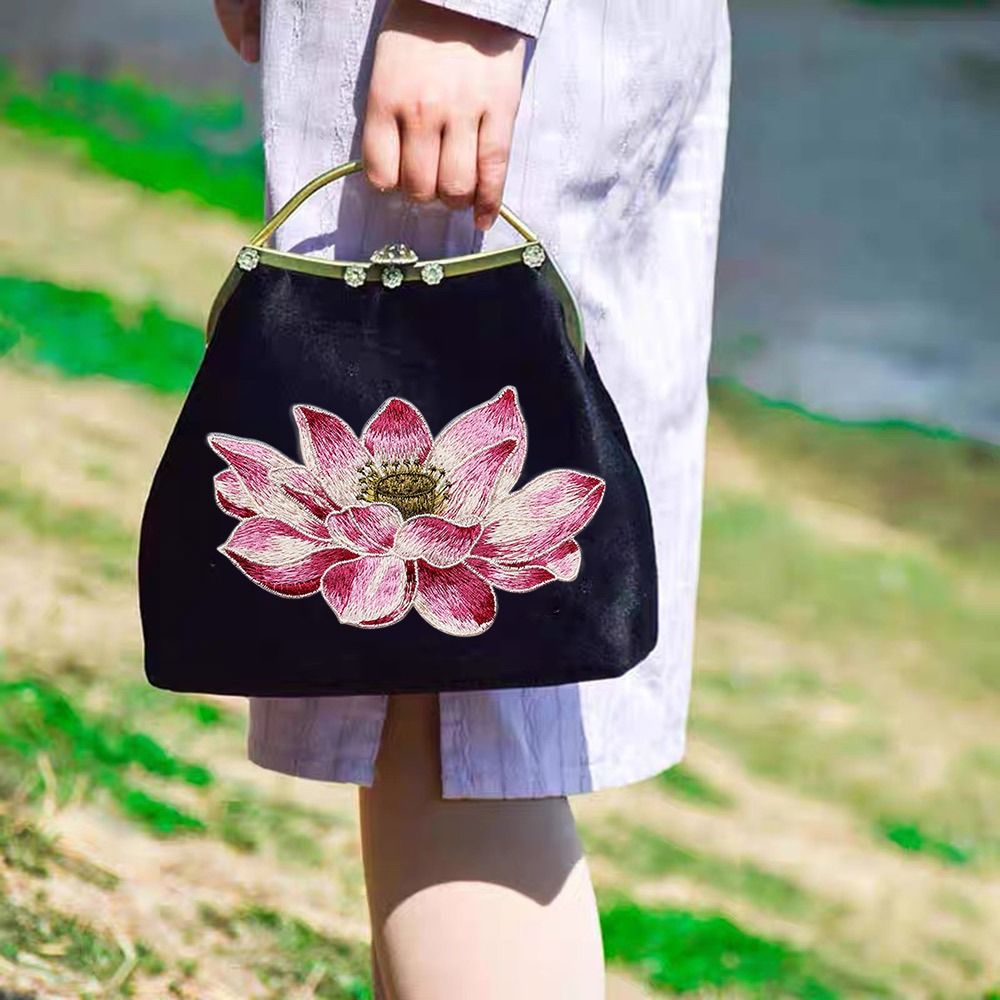 Soft Lotus Flower Patch Embroi - Applique Patch Flower reseña y precio