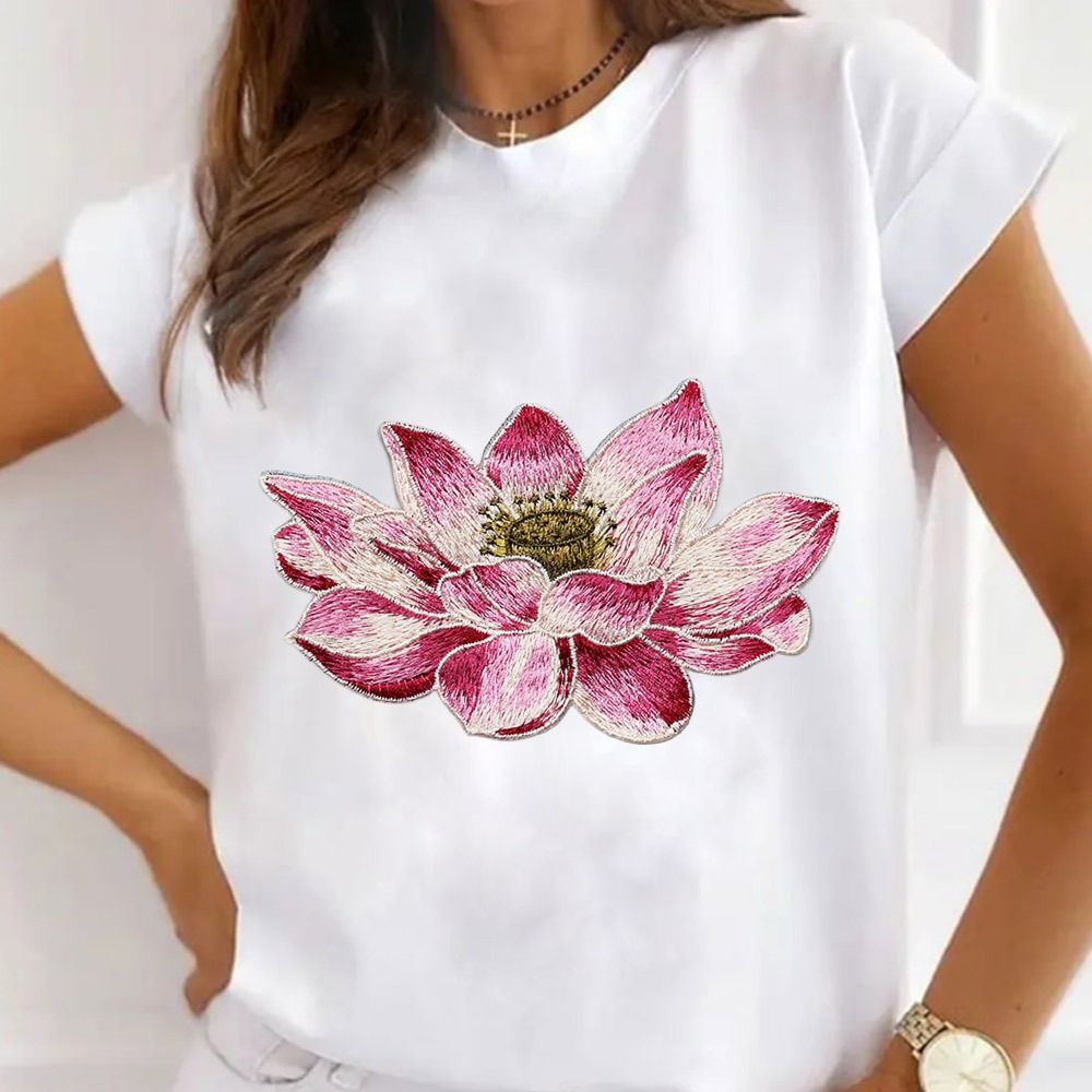 Soft Lotus Flower Patch Embroi - Applique Patch Flower reseña y precio