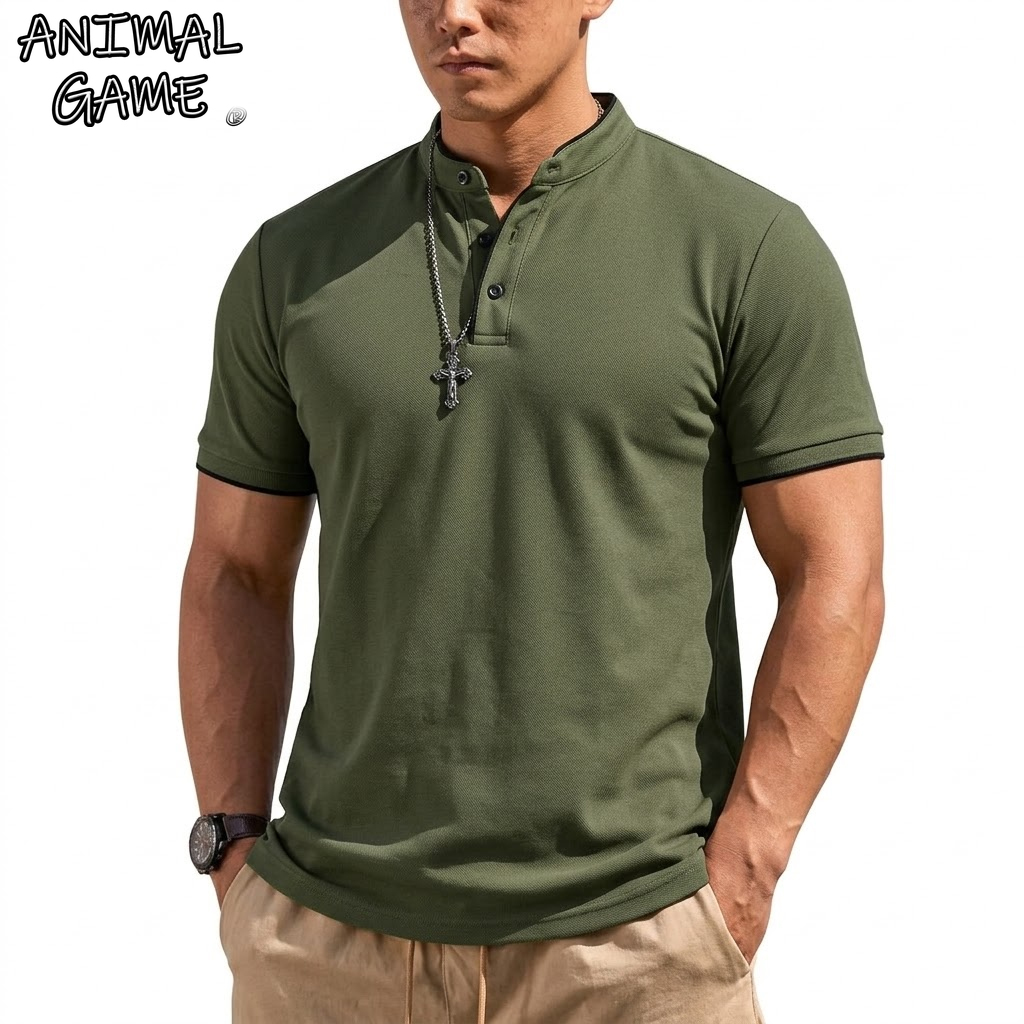 Summer Short Sleeve Henley Shi - Embellish Knit reseña y precio