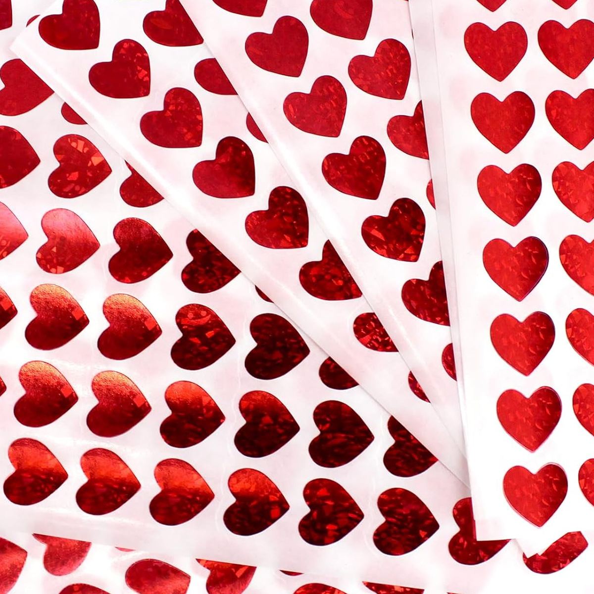 600 Pcs Red Heart Stickers, Sm - Glitter Vinyl Roll reseña y precio