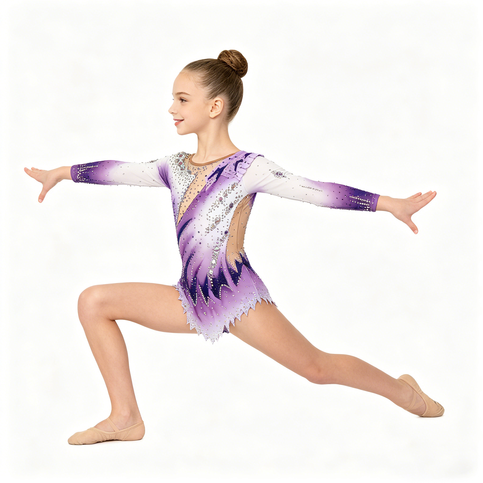Girls Purple Ombre Luxury Rhyt - Rhinestone Banding Trim reseña y precio