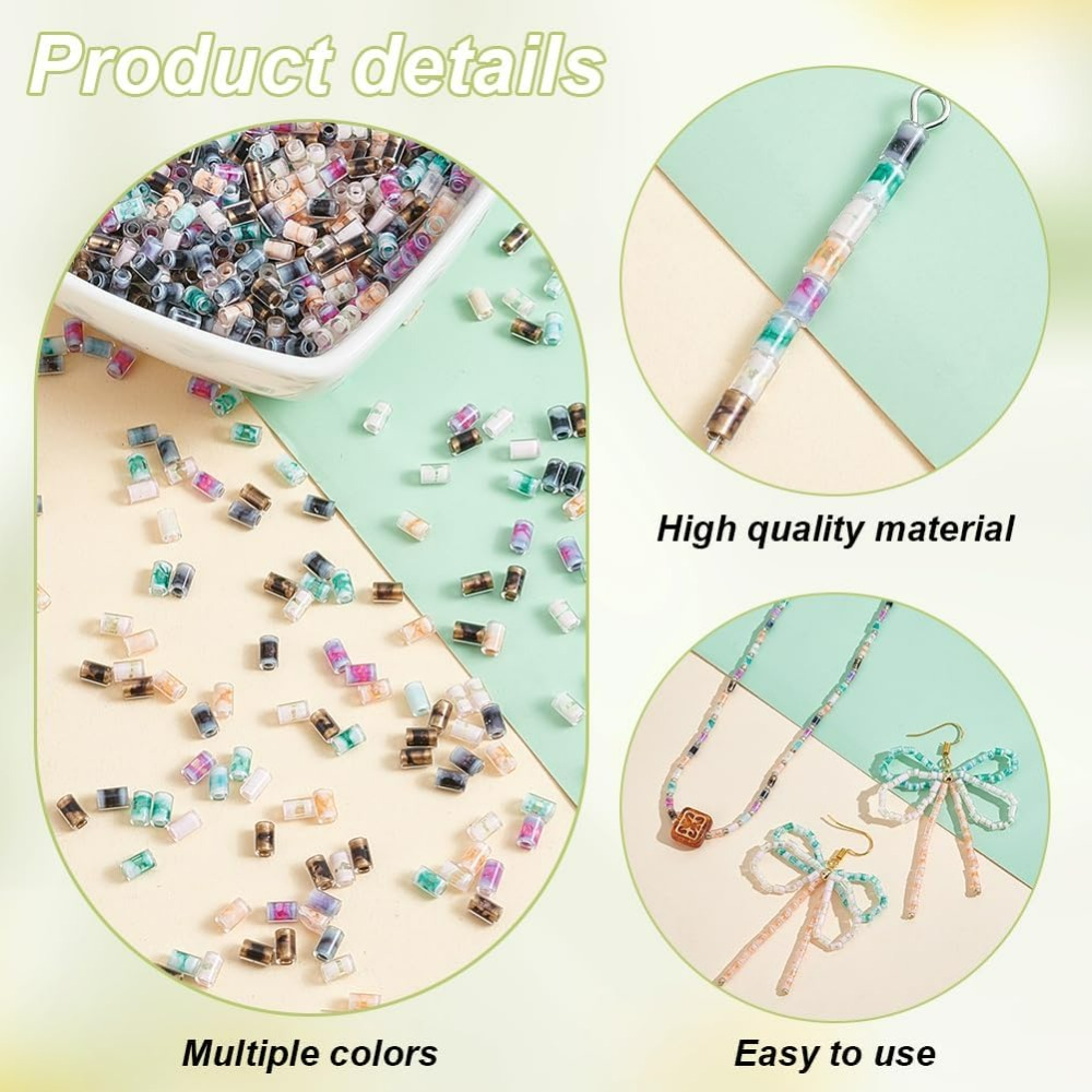 720pcs 6 Colors Tube Beads 24g - Embroidery Craft reseña y precio