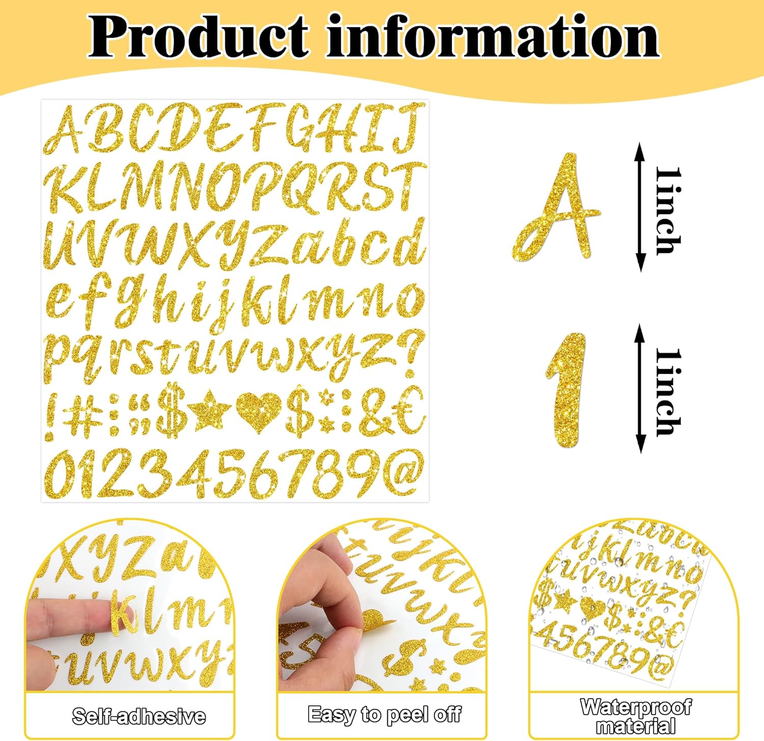 664 Pcs/8Sheets Gold Glitter A - Glitter Vinyl Roll reseña y precio