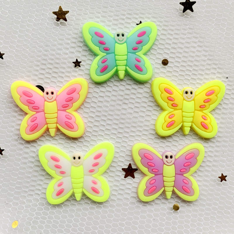 10pcs Cute Large butterfly PVC - Embellishment Glue Craft reseña y precio