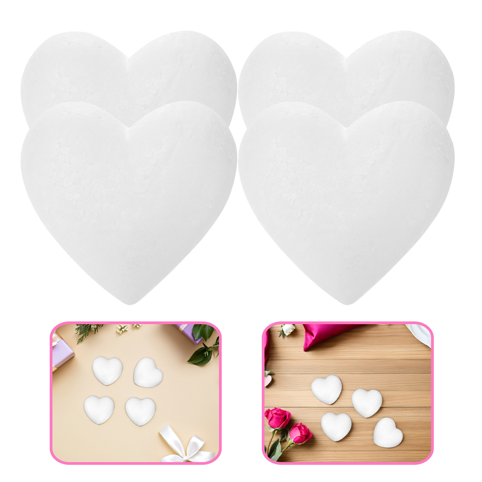 20Pcs Blank Heart Foam Balls L - Craft Embellishments reseña y precio