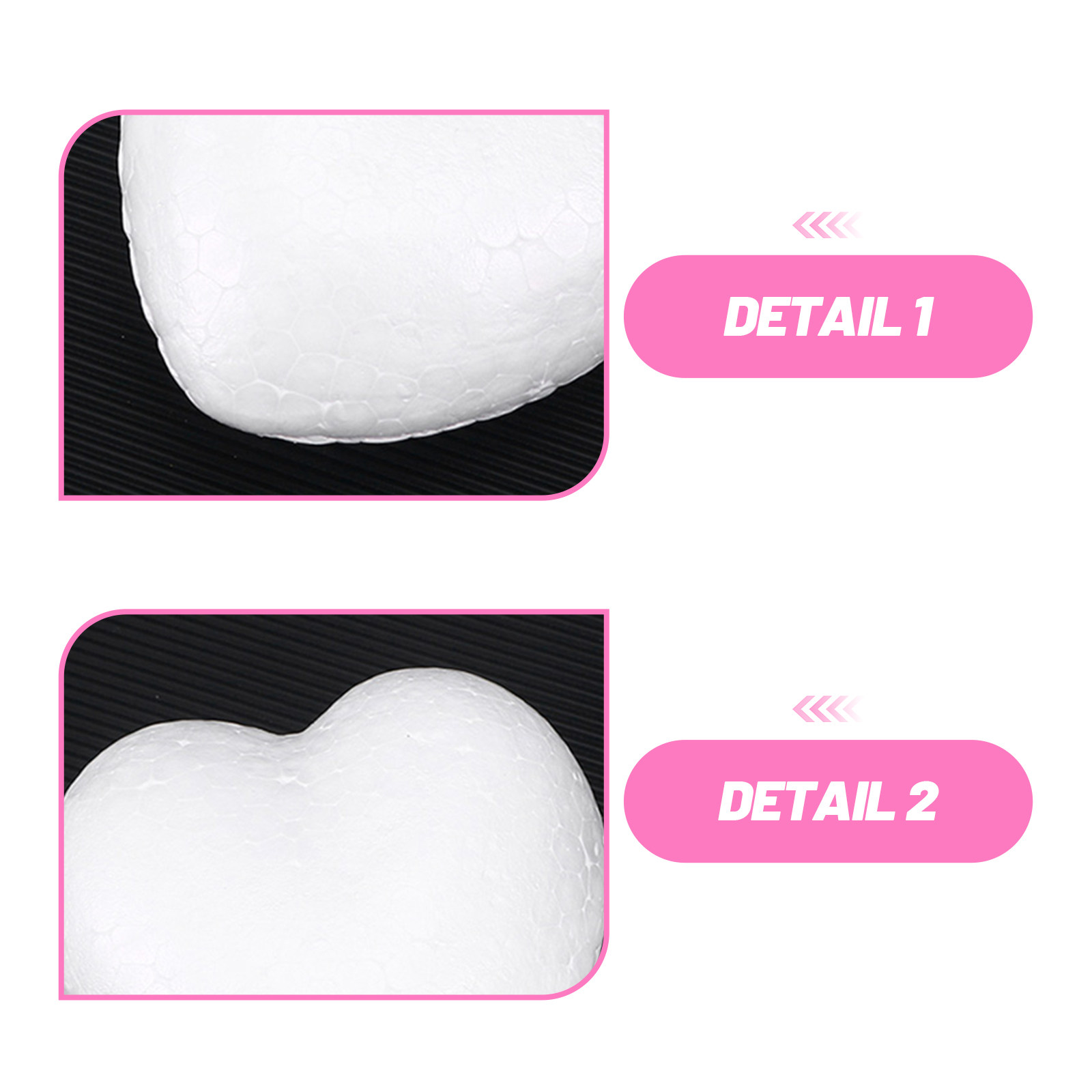 20Pcs Blank Heart Foam Balls L - Craft Embellishments reseña y precio
