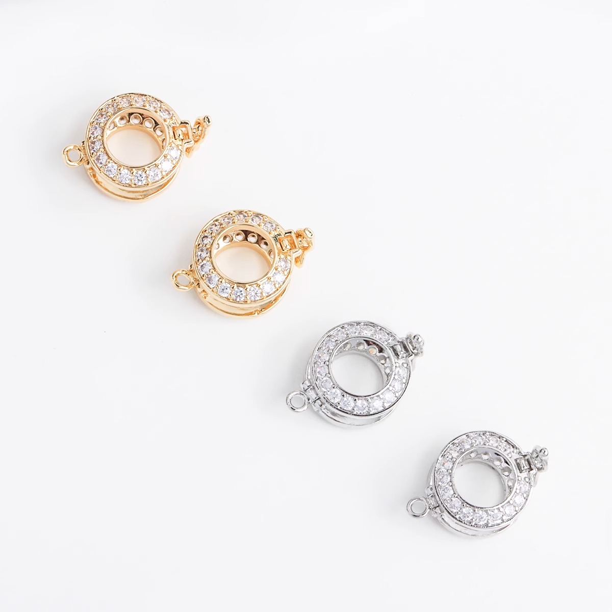 18K Real Gold-plated Zircon Ro - Pearl Trim Chain reseña y precio
