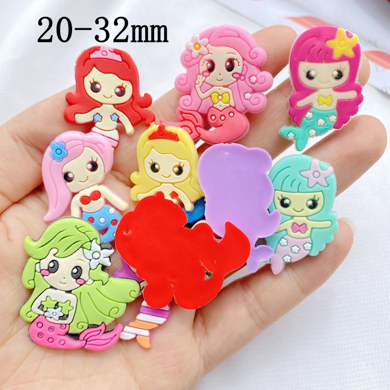 10pcs New Cute Cartoon Mermaid - Embellishment Glue Craft reseña y precio