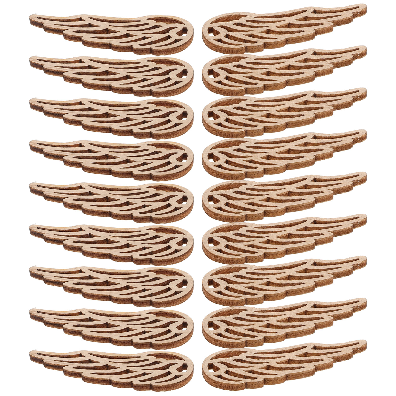50Pcs Natural Wood Angel Wings - Christmas Craft Embellishment reseña y precio