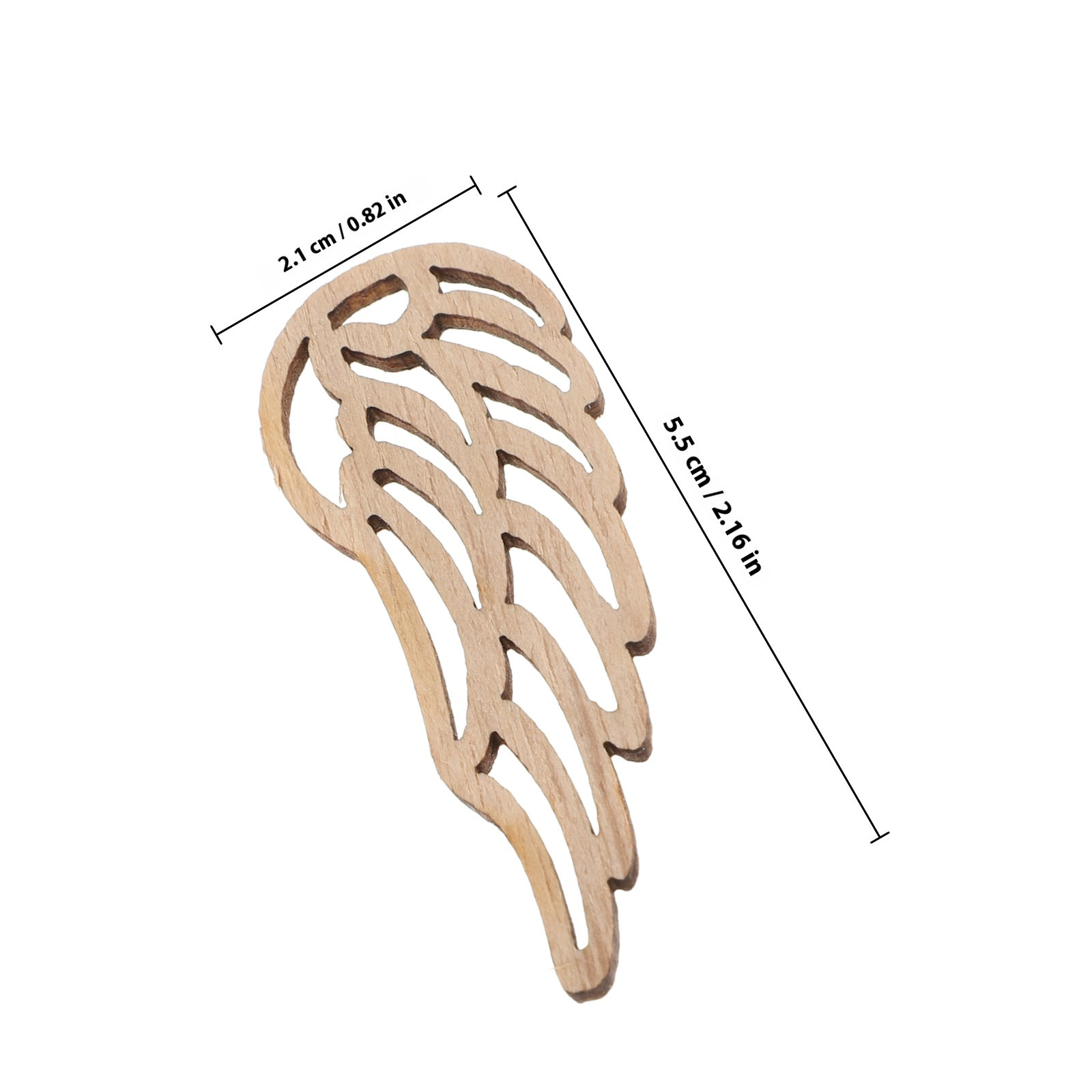 50Pcs Natural Wood Angel Wings - Christmas Craft Embellishment reseña y precio