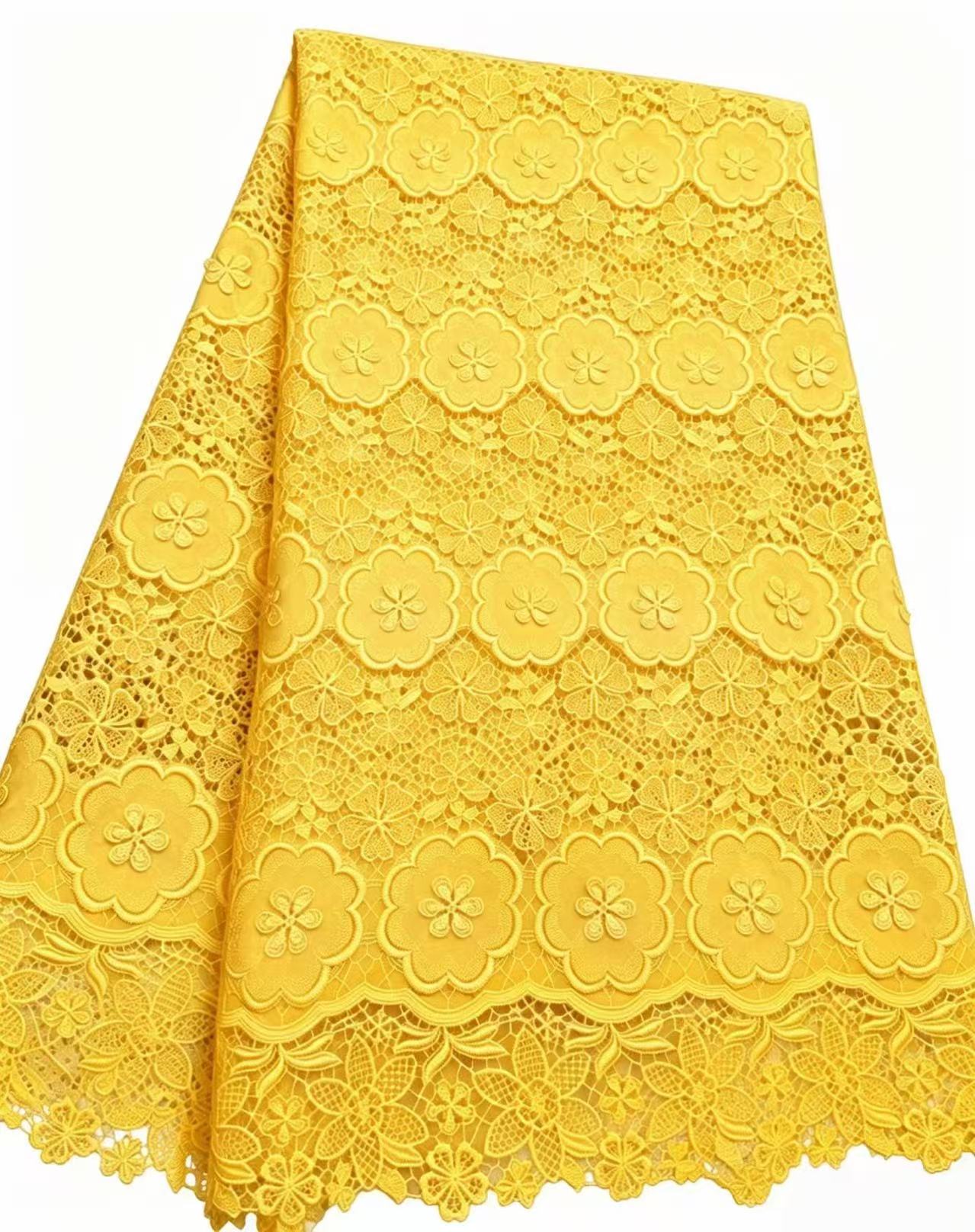 African Guipure Cord Lace Fabr - Sew On Rhinestone reseña y precio