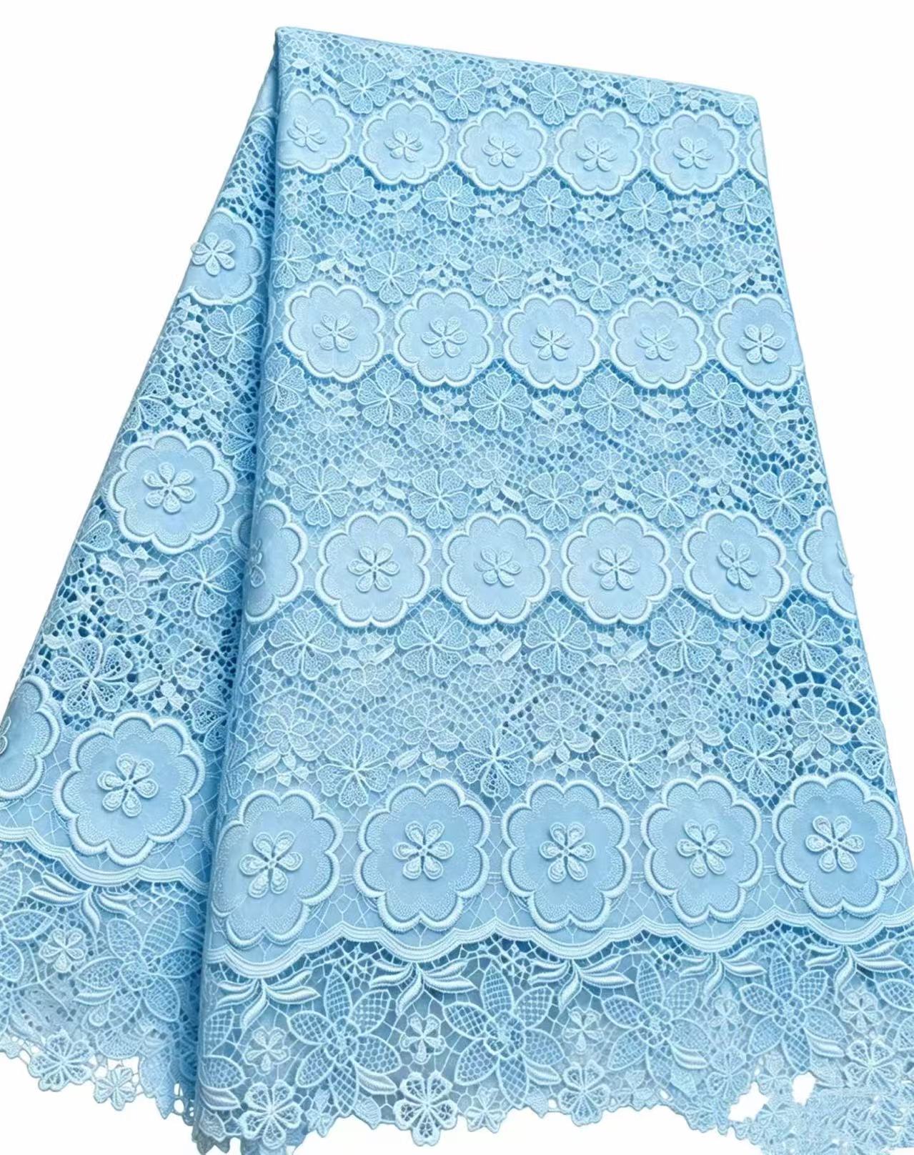 African Guipure Cord Lace Fabr - Sew On Rhinestone reseña y precio