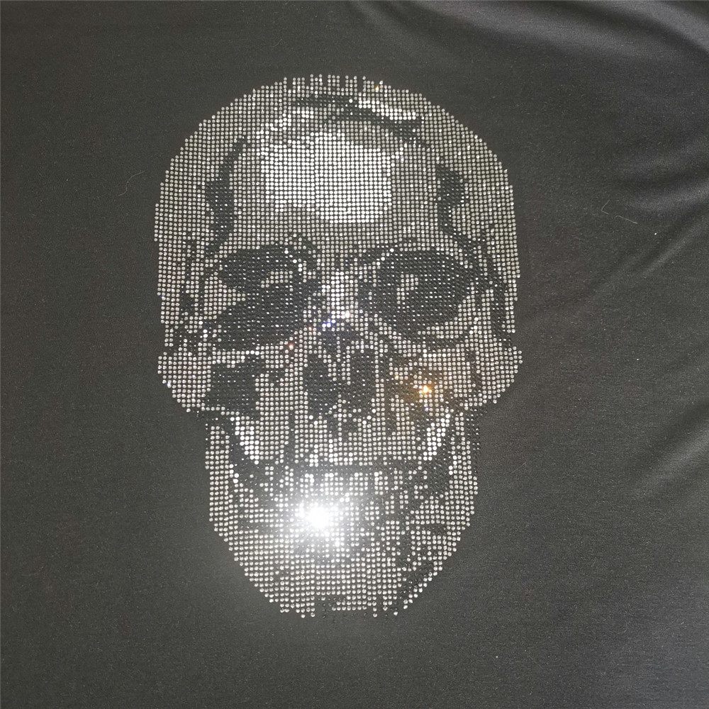 Skull Patch,Iron On Transfers  - Hotfix Rhinestone Sheet reseña y precio