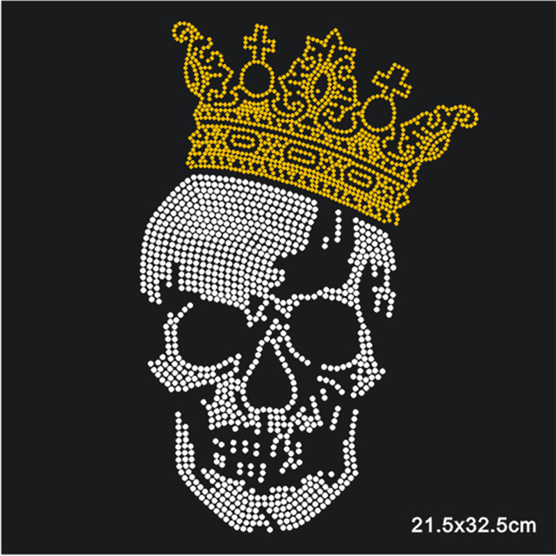 Skull Patch,Iron On Transfers  - Hotfix Rhinestone Sheet reseña y precio