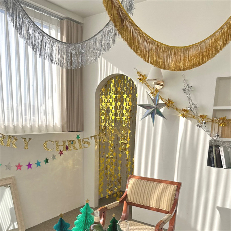 Shiny Tinsel Tassels Fringes B - Tassel Fringe Trim reseña y precio