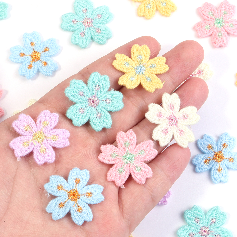 20pcs/lot Colorful 2.4cm Embro - Applique Patch Flower reseña y precio
