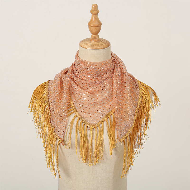 2024 Fashion Triangle Scarf Ha - Tassel Fringe Trim reseña y precio