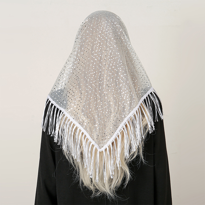 2024 Fashion Triangle Scarf Ha - Tassel Fringe Trim reseña y precio