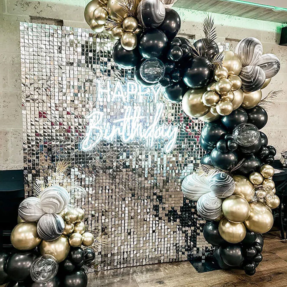 Silver Sequin Wall Backdrop Pa - Sequin Fabric Panel reseña y precio