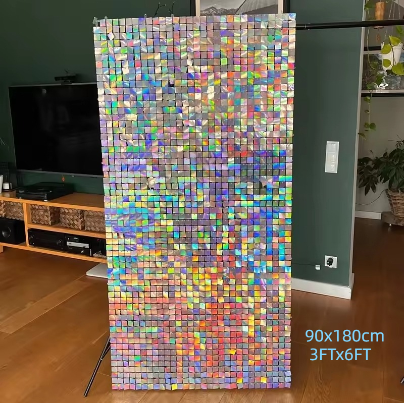90x180cm Shimmer Wall Backdrop - Sequin Fabric Panel reseña y precio