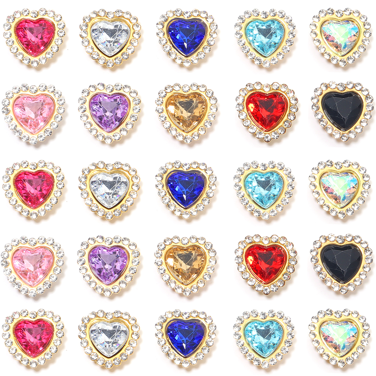 20Pcs Love Heart Acrylic Rhine - Sew On Rhinestone reseña y precio