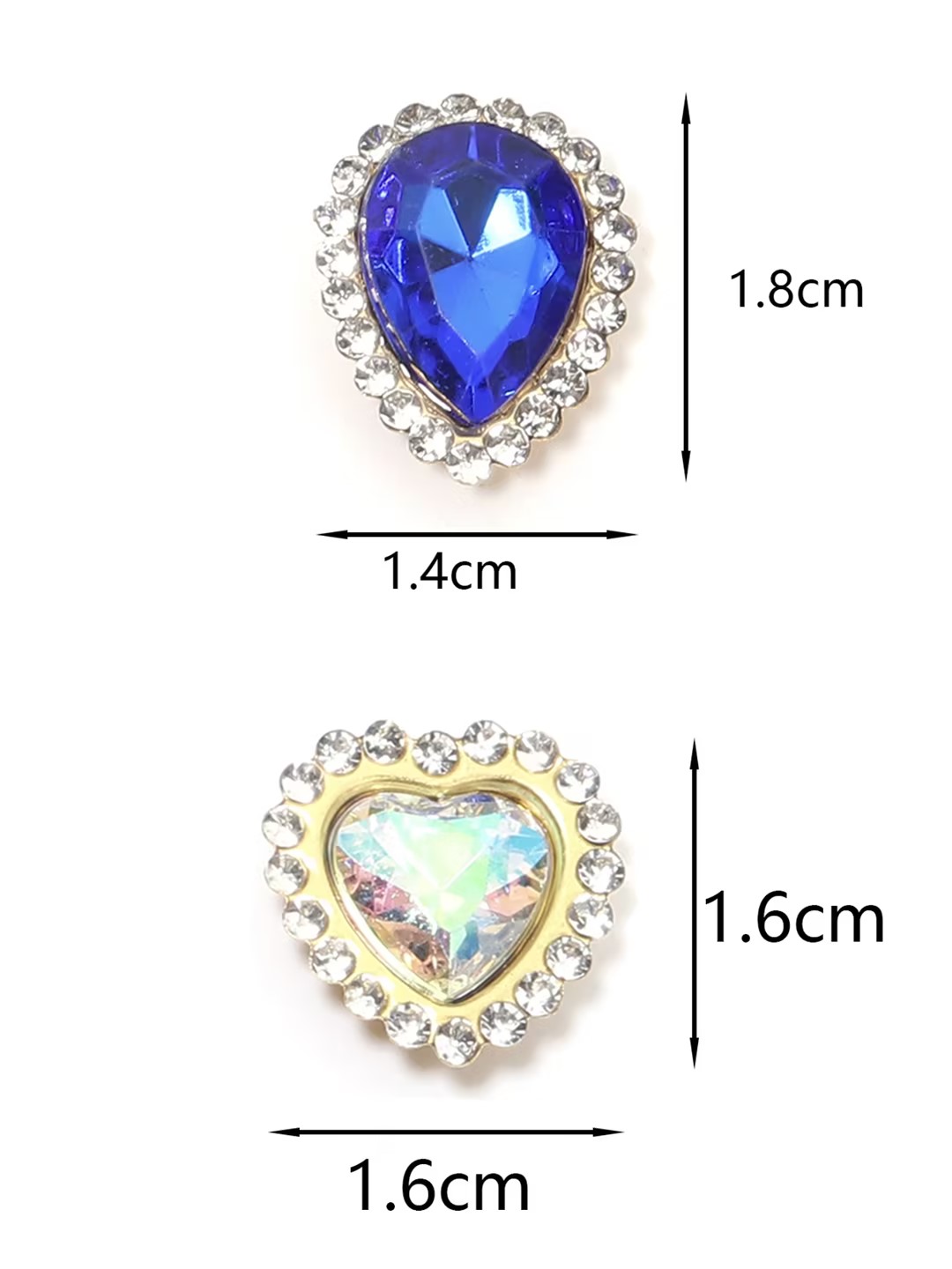 20Pcs Love Heart Acrylic Rhine - Sew On Rhinestone reseña y precio