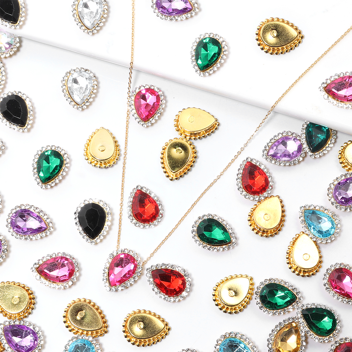 20Pcs Love Heart Acrylic Rhine - Sew On Rhinestone reseña y precio