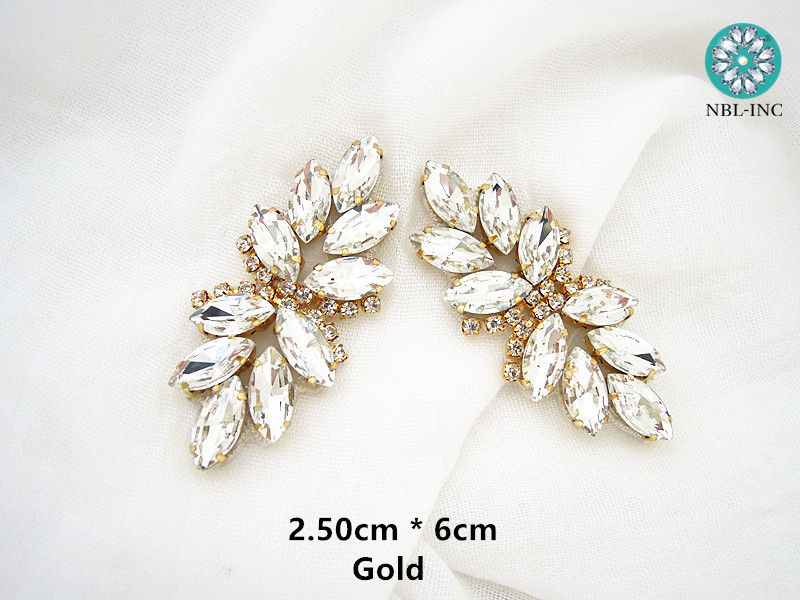 (1PC) Silver gold rhinestone b - Sew On Rhinestone reseña y precio