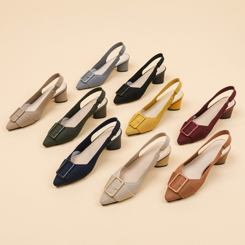 Womens Pointed Toe Knit Hollow - Embellish Knit reseña y precio