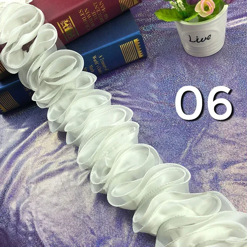 5Yards Pleated Ruffled Trim Sh - Lace Ribbon Trim reseña y precio